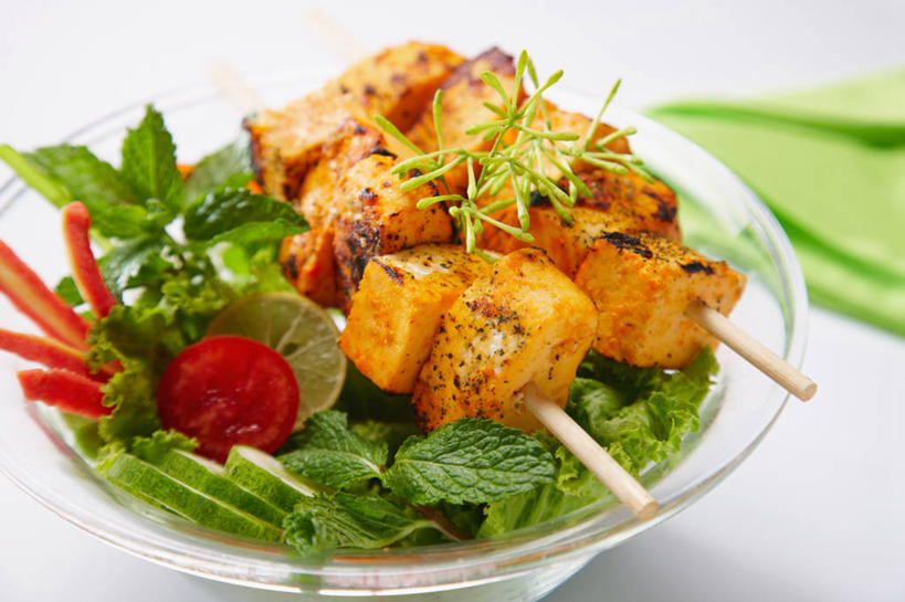 豆腐,无人,横图,室内,特写,沙拉,饮食,碗,摄影,多样,创造力,清新,东亚文化,健康食物,印度文化,彩图,装饰菜