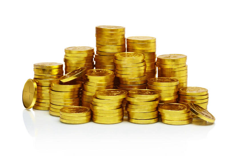 无人,横图,白色背景,正面,许多,堆叠,丰富,很多,黄金,储蓄,财富,金融,摄影,华贵,想法,硬币,彩图,影棚拍摄