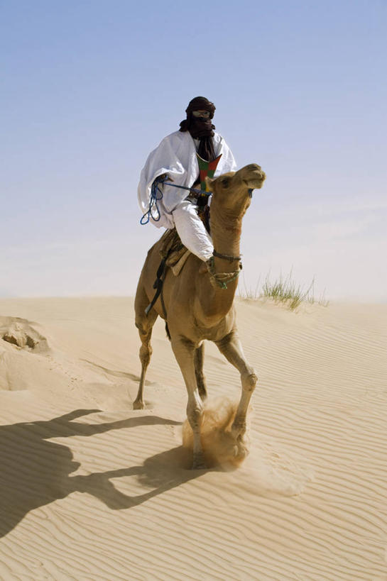 成年人,一个人,竖图,室外,沙漠,日光,非洲,马里,仅一个男性,阴影,沙子,头巾,头饰,骆驼,衣服,动物,运输,摄影,伊斯兰教,西非,男人,彩图,旅行,传统文化,图阿雷格人,游牧民族