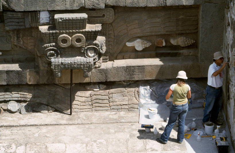 无人,横图,建筑,墨西哥,首都,地标建筑,金字塔,摄影,考古学,北美,坟墓,拉丁美洲,环境保护,墨西哥城,狄奥提瓦康,月亮金字塔,古代文明,彩图