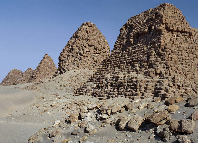 无人,横图,苏丹,地标建筑,金字塔,摄影,撒哈拉沙漠,彩图