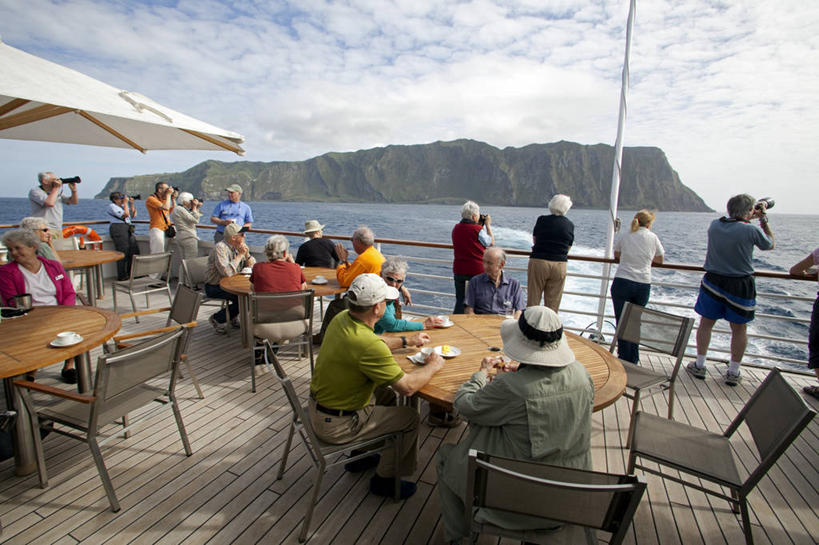 横图,度假,火山,岛,邮轮,摄影,甲板,英国文化,彩图,旅行