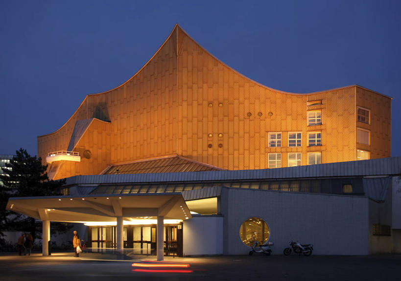 无人,音乐厅,横图,城市,建筑,德国,欧洲,首都,音乐,柏林,黄昏,摄影,照亮,蒂尔加藤公园,设计,彩图,管弦乐队,古典乐