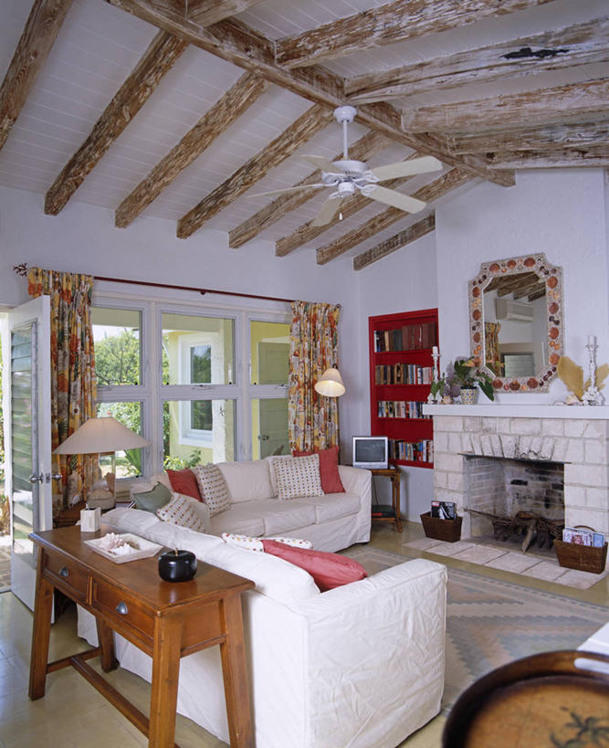 无人,竖图,室内,壁炉,镜子,沙发,岛,干净,放松,摄影,吊扇,横梁,起居室,软垫,横杆,彩图,巴哈马群岛