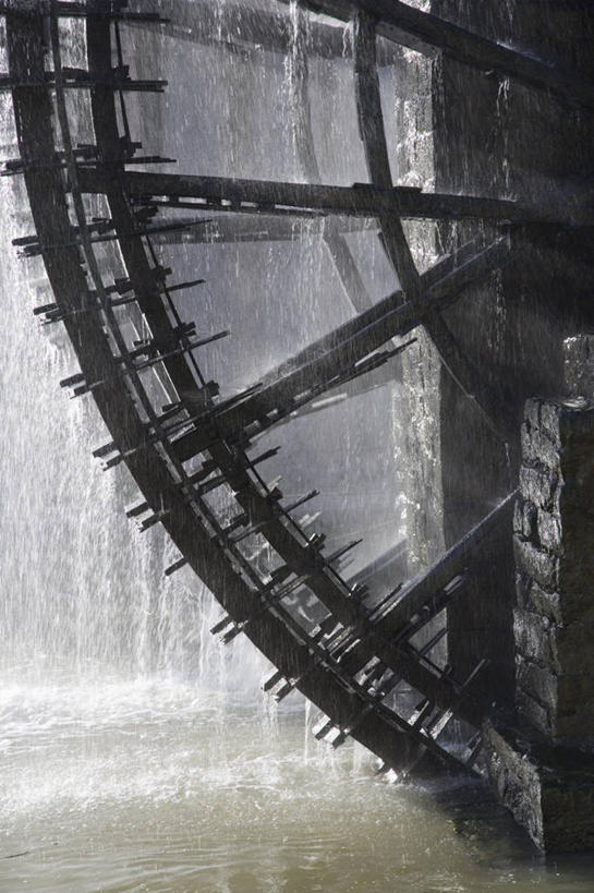 无人,竖图,室外,河流,水,叙利亚,水车,车轮,摄影,中东,灌溉设备,水力发电,哈马,彩图