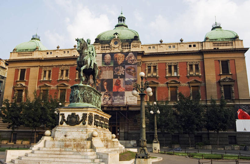 无人,博物馆,横图,室外,建筑,欧洲,雕像,首都,历史,摄影,纪念,留念,怀念,塞尔维亚,彩图