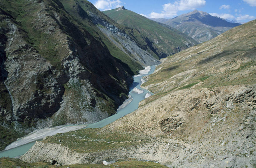 无人,横图,河流,山,山脉,塔吉克斯坦,亚洲,地形,山谷,摄影,中亚,融水,丝绸之路,地质学,彩图