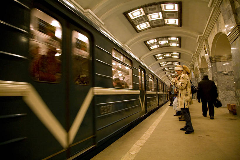 横图,城市,建筑,车站,俄罗斯,地铁站,站台,历史,月台,运输,摄影,彩图,旅行,独联体