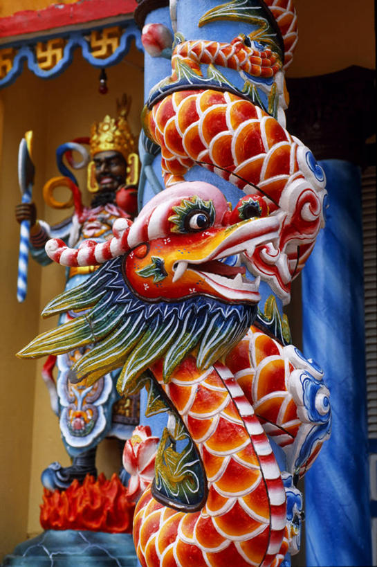 无人,竖图,建筑,越南,龙,摄影,宗教,东南亚,佛教,种族,修道院,道教,式样,印度支那,彩图,湄公河三角洲,传统文化