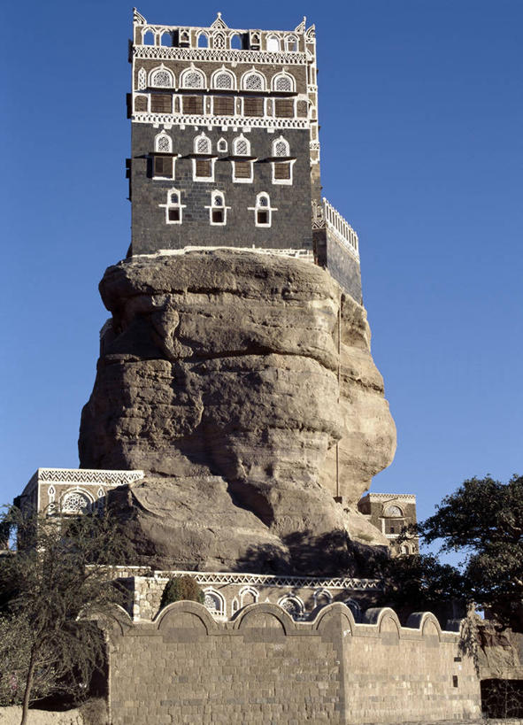 无人,博物馆,竖图,农业,山,山脉,窗户,建筑,摩天大楼,也门,房屋,悬崖,摄影,达尔贝达,岩石,彩图