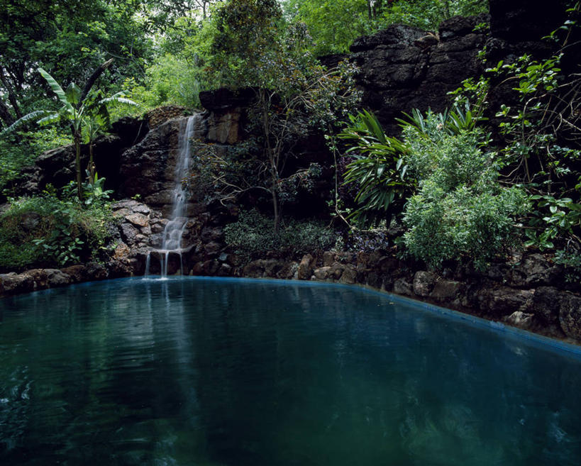 无人,游泳池,横图,室外,度假,瀑布,水,酒店,非洲,赞比亚,反射,摄影,华贵,彩图