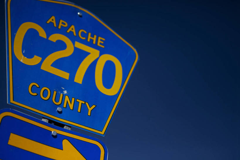 无人,横图,沙漠,美国,蓝色,天空,摄影,图标,亚利桑那,交通标志,方向标,彩图