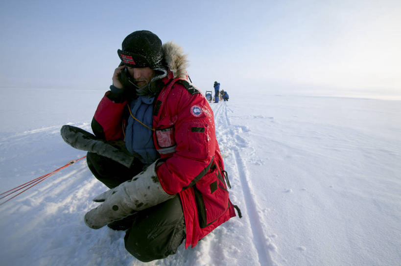 成年人,一个人,打电话,横图,室外,通讯,探险,北极,雪,狗,挪威,仅一个男性,天气,北,寒冷,摄影,斯堪的纳维亚,雪橇犬,斯堪狄纳维亚半岛,探险家,男人,电话机,彩图,旅行