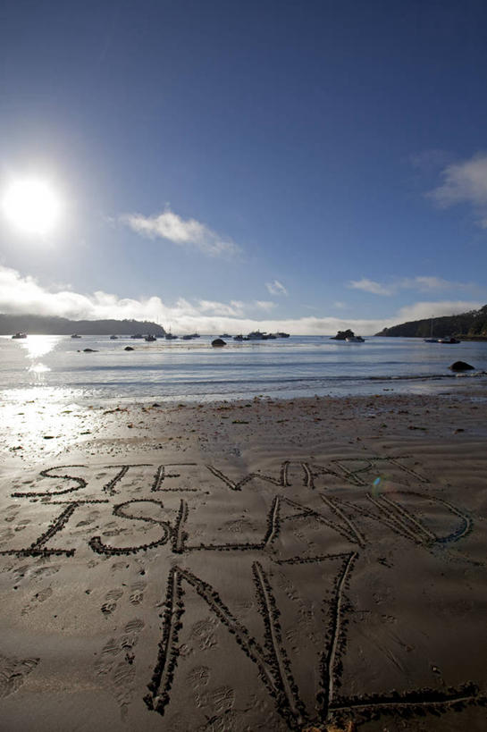 无人,竖图,室外,海洋,新西兰,写,沙子,摄影,宁静,新西兰南岛,斯图尔特岛,海滩,彩图