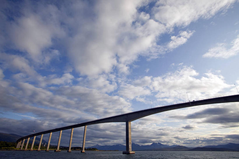 无人,横图,挪威,桥,摄影,斯堪的纳维亚,斯堪狄纳维亚半岛,特隆姆瑟,彩图