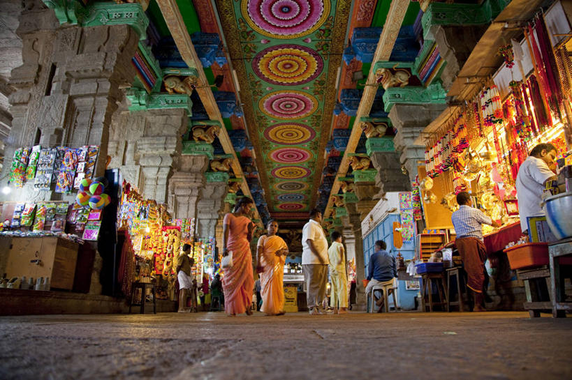 无人,横图,印度,亚洲,市场,货摊,摄影,中东,印度文化,印度教,泰米尔纳德邦,马杜赖,印度次大陆,彩图