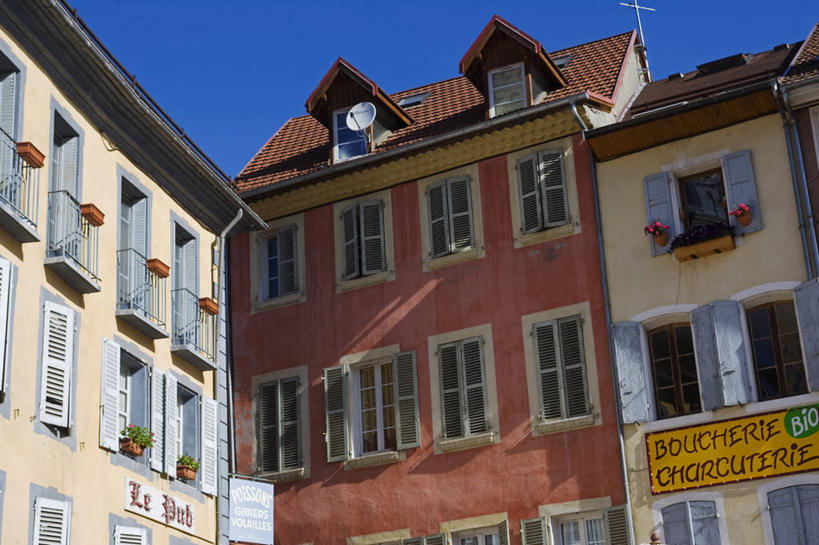 无人,横图,窗户,建筑,法国,欧洲,阿尔卑斯山,木制,标志,百叶窗,历史,摄影,贸易,上阿尔卑斯省,彩图,传统文化