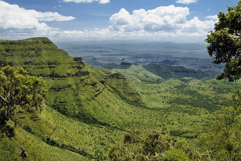 无人,横图,室外,山,山脉,非洲,肯尼亚,地形,山谷,宏伟,绿色,风景,摄影,峭壁,彩图,旅行