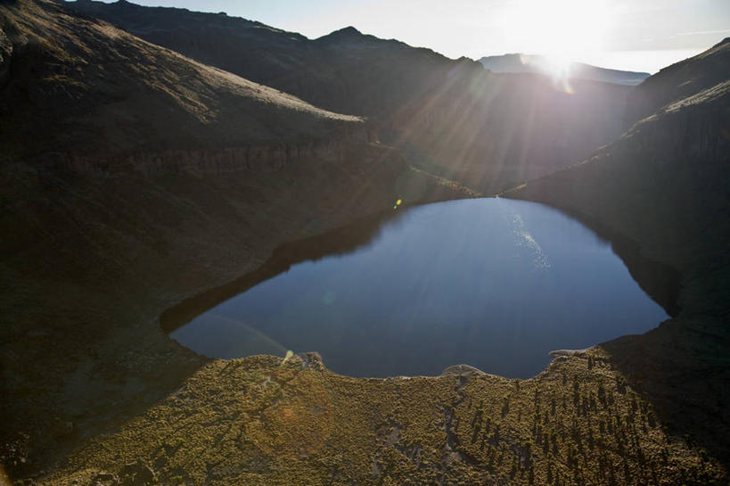 无人,横图,镜头眩光,日出,湖,山,山脉,水,非洲,肯尼亚,地形,摄影,肯尼亚山,彩图,旅行