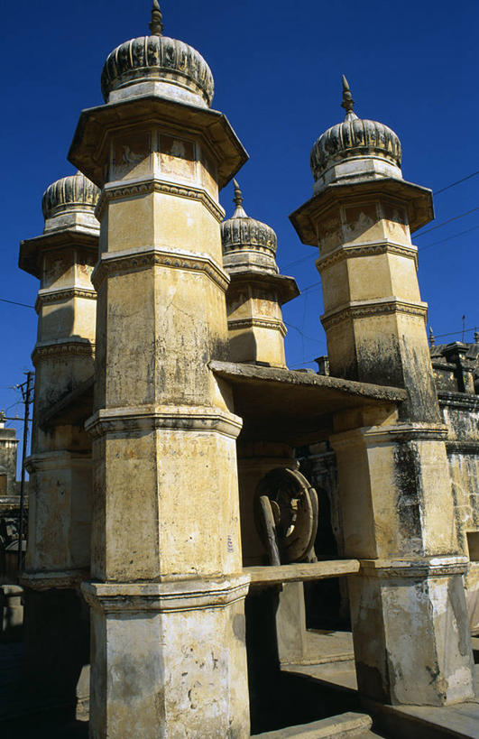 无人,竖图,水,建筑,印度,亚洲,装饰,城堡,车轮,摄影,井,19世纪,拉贾斯坦邦,设计,彩图