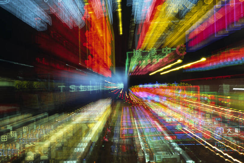 无人,横图,夜晚,抽象,购物,商务,夜生活,城市,霓虹灯,香港,亚洲,标志,地形,广告,黄昏,摄影,照亮,九龙,油麻地,彩图,旅行,柱头