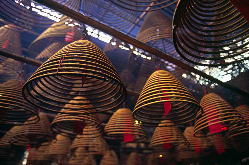 无人,横图,香港,亚洲,商品,地形,黄金,佛香,黄色,烟,摄影,宗教,佛教,图标,神殿,中国文化,文武二帝庙,朝圣节,香港岛,螺线,灵性,荷李活道,大笪地,彩图,旅行,传统文化