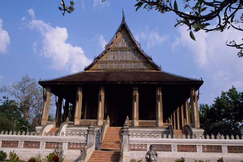 无人,寺庙,横图,建筑,老挝,亚洲,首都,佛,摄影,宗教,佛教,神殿,宗教建筑,万象,彩图