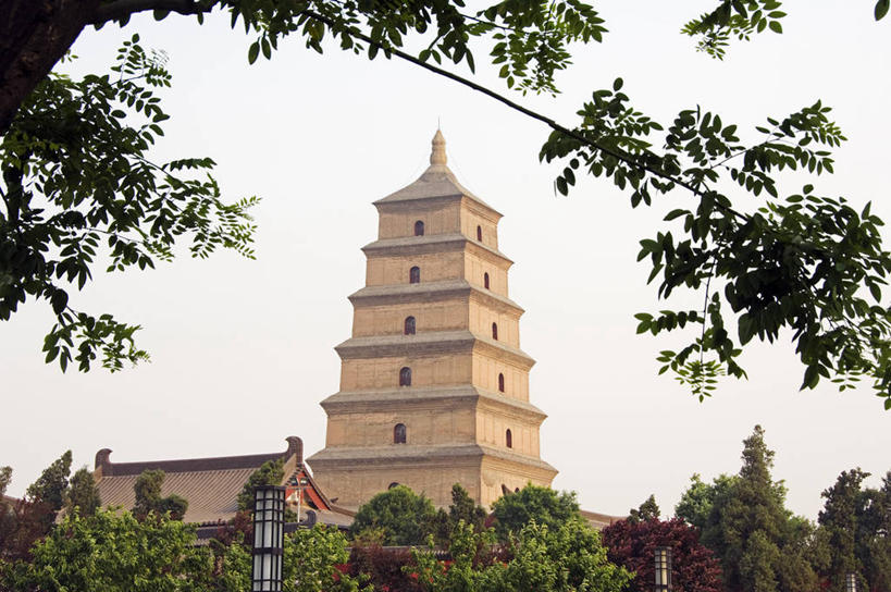 无人,公园,横图,室外,白天,旅游,建筑,大雁塔,中国,亚洲,历史,宝塔,地标建筑,摄影,宗教,中国文化,东亚,陕西省,唐朝,彩图,旅行,传统文化