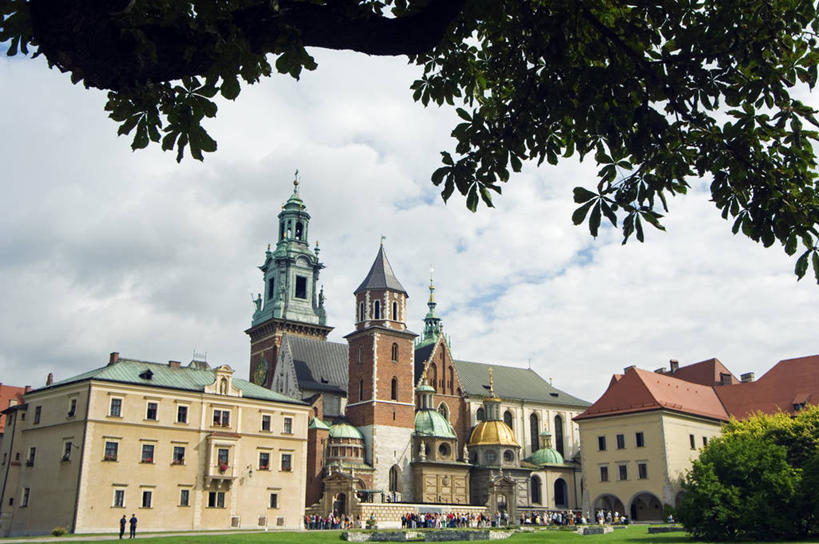 无人,横图,建筑,欧洲,波兰,城镇,历史,地标建筑,摄影,宗教,宗教建筑,中欧,克拉科夫,彩图,大教堂,传统文化,瓦维尔主教座堂