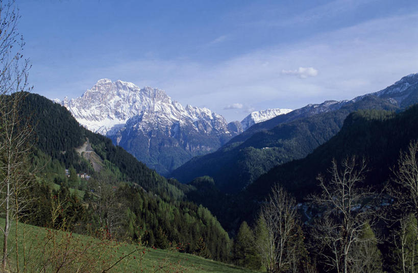 无人,横图,室外,草地,山,山脉,雪山,意大利,欧洲,地形,山顶,山谷,摄影,威尼托大区,多洛米蒂山脉,贝卢诺,彩图