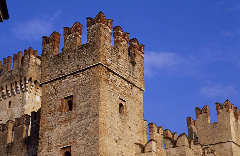 无人,横图,室外,意大利,欧洲,城堡,塔,历史,地标建筑,摄影,要塞,意大利文化,伦巴第大区,加尔达湖,布雷西亚,彩图