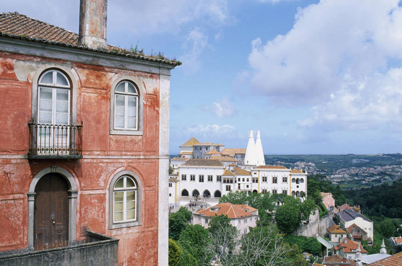 无人,宫殿,横图,窗户,阳台,城市,建筑,葡萄牙,欧洲,百叶窗,屋顶,首都,里斯本,辛特拉,摄影,腐烂,里斯本区,南欧,伊比利亚半岛,葡萄牙共和国,新特拉,辛特拉文化景观,彩图,辛特拉王宫