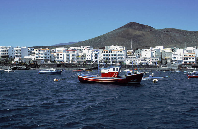 无人,横图,船,西班牙,欧洲,渔船,摄影,地中海文化,加那利群岛,耶罗岛,大西洋群岛,彩图,海港,传统文化