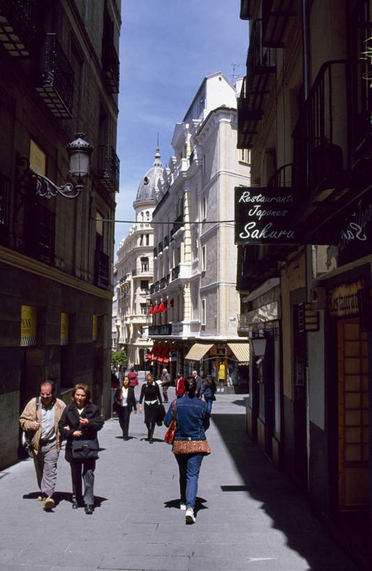 商店,竖图,购物,城市,道路,街道,路,公路,西班牙,欧洲,行人,交通,首都,马德里,摄影,挑选,婚姻,马路,彩图,餐馆,伴侣