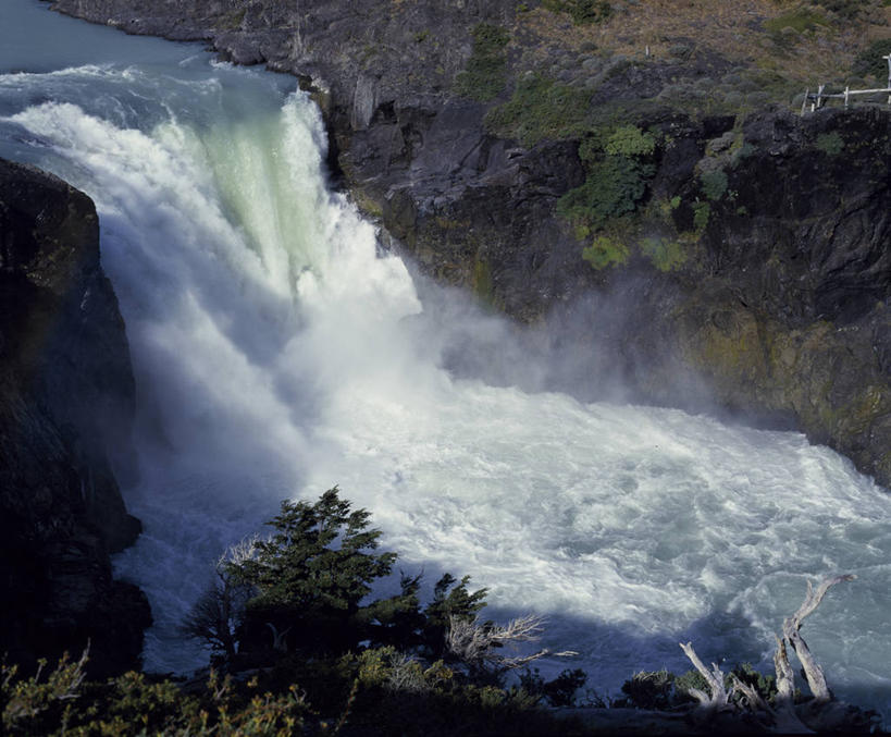无人,横图,室外,河流,瀑布,水,雾,智利,喷,飞溅,自然,南美,摄影,拉丁美洲,百内国家公园,彩图
