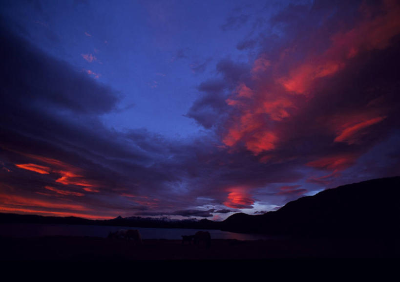 无人,横图,室外,日出,湖,太阳,智利,云,黎明,红色,南美,摄影,早晨,拉丁美洲,百内国家公园,彩图,澎湖