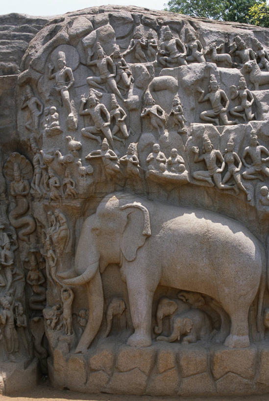 无人,竖图,绘画,雕塑,印度,亚洲,艺术,装饰,墙,艺术品,文化,壁画,墙壁,墙面,摄影,宗教,洞穴,华丽,修饰,点缀,南亚,印度文化,印度教,印度共和国,衬托,美观,雅致,雅观,泰米尔纳德邦,泰米尔纳德,马哈巴利普兰城,七寺城,岩石,象,画画,彩图