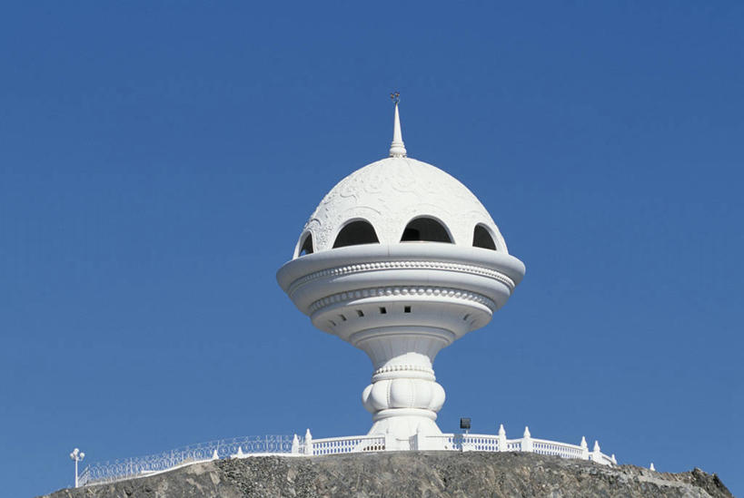 无人,横图,建筑,日光,阿曼,亚洲,庆祝,首都,蓝色,白色,天空,摄影,纪念,留念,怀念,波斯湾,大马斯喀特,彩图,法定假日