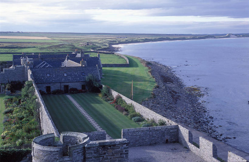 无人,横图,室外,酒店,蜡烛,城堡,海岸线,苏格兰,摄影,豪宅,北海,海滩,彩图