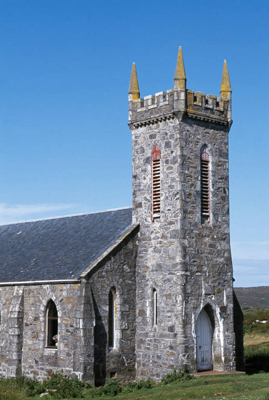 无人,教堂,竖图,建筑,英国,岛,尖顶,苏格兰,摄影,宗教,宗教建筑,内赫布里底群岛,外赫布里底群岛,彩图