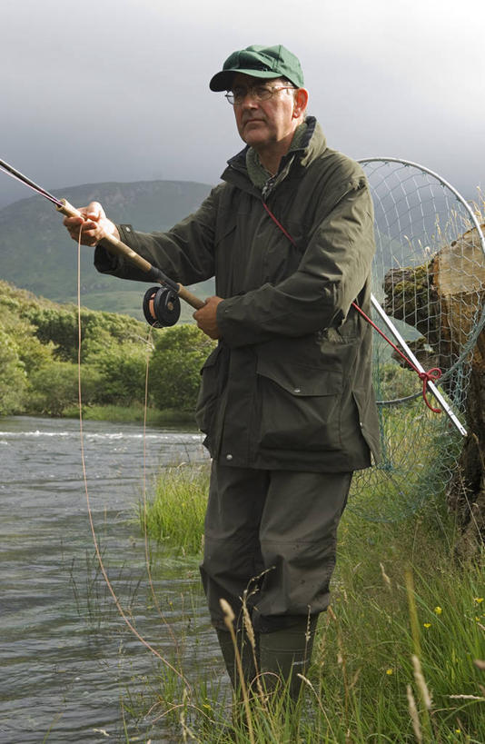 一个人,运动员,竖图,室外,苏格兰,摄影,渔网,内赫布里底群岛,外赫布里底群岛,彩图,钓鱼