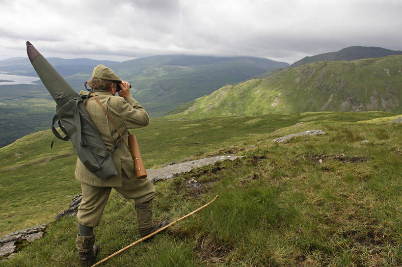 一个人,横图,射击,守门员,苏格兰,摄影,间谍,监视,来福枪,内赫布里底群岛,外赫布里底群岛,彩图