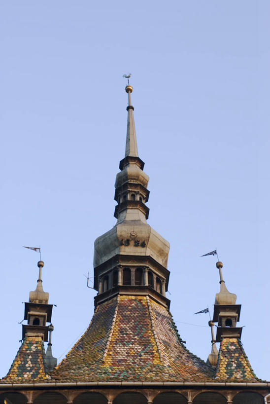 无人,竖图,旅游,城市,建筑,欧洲,罗马尼亚,屋顶,塔,尖顶,地标建筑,摄影,保护,特兰西瓦尼亚,穆列什县,钟,彩图,旅行,传统文化,联合国教科文组织