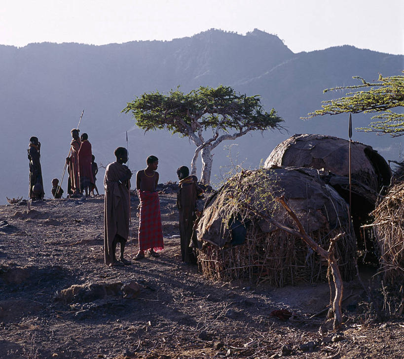 家庭,农场,横图,讨论,非洲,肯尼亚,房屋,乡村,摄影,住房,非洲文化,说话,彩图,传统服装,小屋