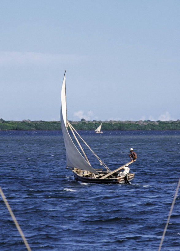 帆船,无人,渔夫,竖图,留白,海洋,船,非洲,肯尼亚,渔船,蓝色,天空,工艺品,交通工具,帆,摄影,航海,印度洋,载具,美术工艺,阿伦岛,彩图,钓鱼