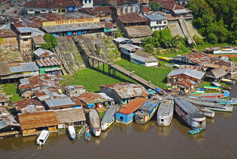 无人,码头,横图,俯视,航拍,室外,河流,水,城市,船,亚马逊河,秘鲁,地形,河岸,城镇,南美,摄影,拉丁美洲,鸟瞰,伊基托斯,彩图,高角度拍摄,海港