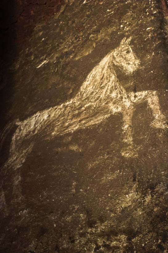 无人,竖图,马,非洲,埃塞俄比亚,墙,摄影,作画,阿非利加洲,埃塞俄比亚联邦民主共和国,拉利贝拉,阿姆哈拉州,岩石,彩图