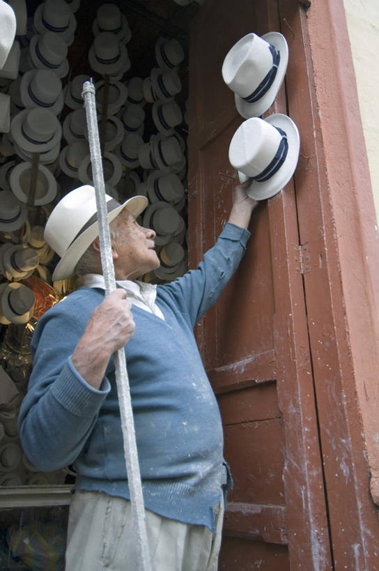 一个人,商店,竖图,厄瓜多尔,南美,摄影,拉丁美洲,美国人,彩图,巴拿马草帽