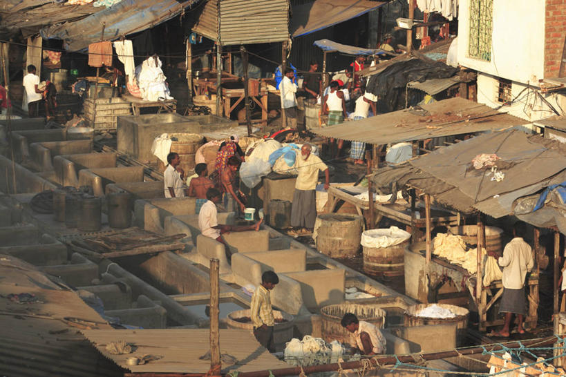 横图,印度,亚洲,洗衣服,摄影,孟买,印度次大陆,洗涤,彩图