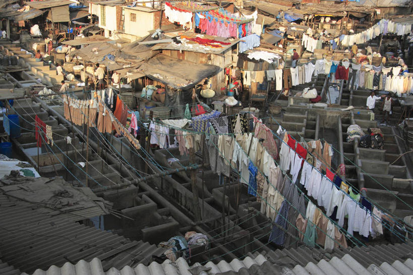 横图,印度,亚洲,洗衣服,摄影,孟买,印度次大陆,洗涤,彩图